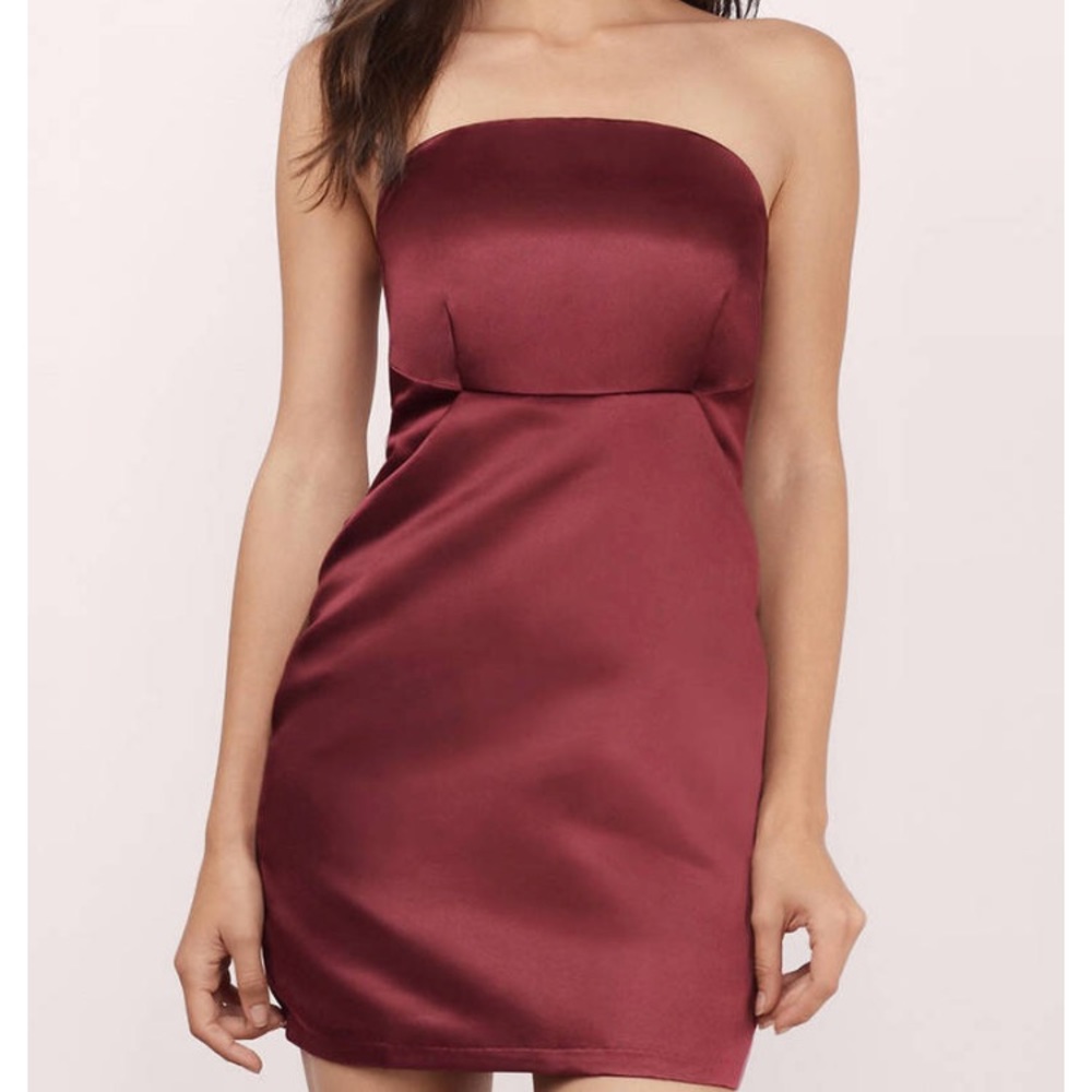 RED SATIN DRESS